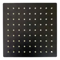 Pidsa - Regadera cuadrada ultradelgada 8" negro