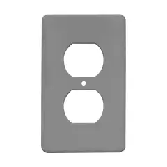 Argos - Tapa No Metálica Pesada Rectangular para 1 Toma Doble Gris