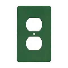 Argos - Tapa No Metálica Pesada Rectangular para 1 Toma Doble Verde
