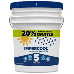 Impercool - Impermeabilizante Fibratado 5 años 22.7 l