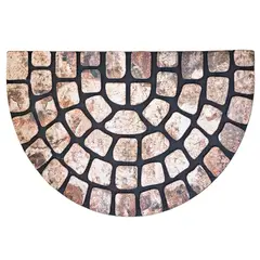 TKR Home - Tapete para entrada Flock Medialuna de 40 x 60 cm Multicolor