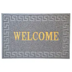 TKR Home - Tapete para entrada Coil Greek de 40 x 60 cm Gris