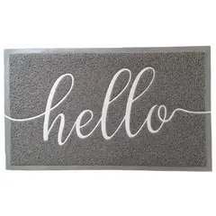 TKR Home - Tapete para entrada Hello de 45 x 75 cm Negro