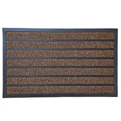 TKR Home - Tapete para entrada Grass Stripes de 45 x 75 cm Café
