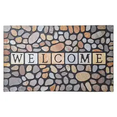 TKR Home - Tapete para entrada Flock Welcome de 45 x 75 cm Multicolor