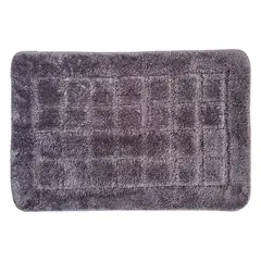 TKR Home - Tapete de baño Chess de 40 x 60 cm Plata