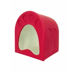 MERIDIAN PRO - Casa Mascota con Aditivo Antibacterial Roja Chica