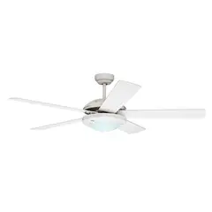 Hunter - Ventilador de Techo Solaris 5 Aspas y 2 Luces de 52" Blanco