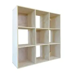 Excell - Librero 9 cubos natural