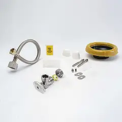 Fluidmaster - Kit de Instalacion para WC con Llave de Control de Compresion y Cuello Cera
