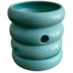 Conaplor - Maceta Orquídea Dúo Donut Verde Aqua