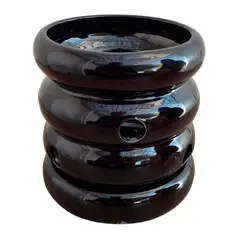 Conaplor - Maceta Orquídea Dúo Donut Negra