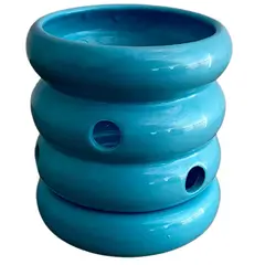 Conaplor - Maceta Orquídea Dúo Donut Azul Cielo