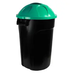 Plasvic - Bote de Basura Plástico con Tapa tipo Domo 100L Negro