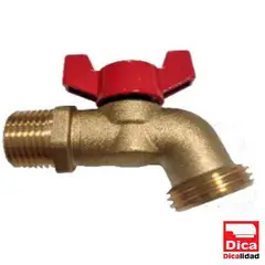 Dica - Llave de Esfera con Maneral Mariposa para Jardín 3/4"