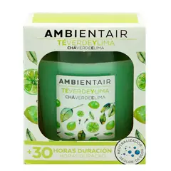 Ambientair - Vela Aromatica Vaso 30 Horas Te Verde y Lima