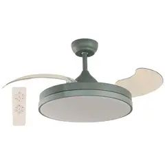 Designers - Ventilador de techo retráctil Vilna de 42" con 3 aspas y luz LED