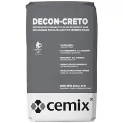 Cemix - Decon creto Recubrimiento Decorativo 20 kg