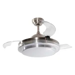 Designers - Ventilador de Techo Retráctil Murcia 3 Aspas y 1 Luz de 42" Gris