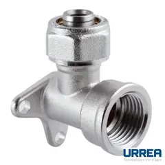 Urrea - Codo Hembra con Soporte 3/8" x 1/2"