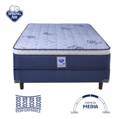Spring Air - Juego colchón y box queen size Sanitized