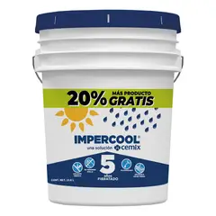 Impercool - Impermeabilizante Fibratado - 5 Años de 22.7 litros - Terracota