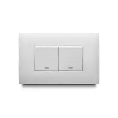 Veto - Apagador Escalera Doble de 15 Amp con Luz Piloto, Blanco