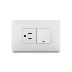 Veto - Apagador Mixto con Luz Piloto, Blanco