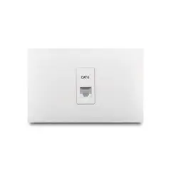 Veto - Toma de Datos rj45 cat6 Simple, Blanco