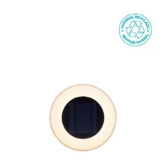 New Garden - Arbotante solar LED para muro exterior Wallydisk de luz cálida