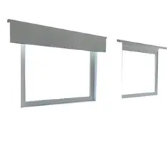 Holztek - Fijo S4500, Marco Blanco, Cristal Simple, Vidrio Satinado 100-110/180-190