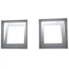 Holztek - Proyectante S4500, Marco Blanco, Cristal Termopanel, Vidrio Satinado 90-100/140-150