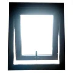 Holztek - Proyectante S4500, Marco Foliado, Cristal Simple, Vidrio Satinado 70-80/120-130