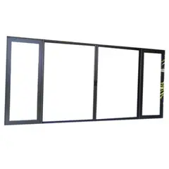 Holztek - Pta Corr 4H OXXO, S920-86, Mco Foliado, Cristal Simple, Vidrio Claro 320-330/230-240