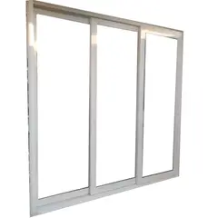 Holztek - Pta Corrediza 3H, S920-86, Mco Blanco, Cristal TP, Vidrio Claro 340-350/230-240