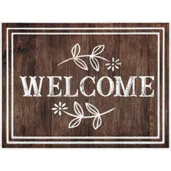 Just Home Collection - Tapete de Entrada Welcome Daisy de 45 x 60 cm