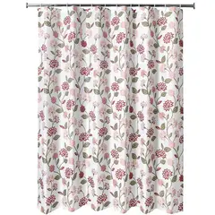 Just Home Collection - Cortina de baño c/g Flores 178x180cm.