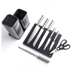 Just Home Collection - Set de cuchillos acero inoxidable 9 piezas