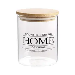 Just Home Collection - Frasco borosilica 0,7l t/bambu
