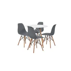 Just Home Collection - Comedor con 4 Sillas Eames 80 x 80 x 75 cm