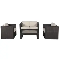 Just Home Collection - Sala de Exterior Sanremo Café 4 Personas