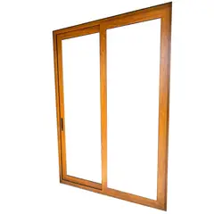 Holztek - Pta Corrediza 2H XX, S986, Mco foliado, Cristal Simple, Vidrio Claro 240-250/240-250
