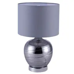 Just Home Collection - Lámpara de mesa Said E27 Gris