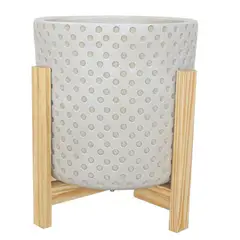 Just Home Collection - Maceta con base Arena 29 x 30 cm