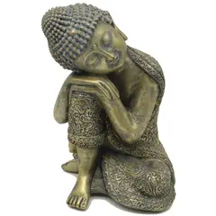 Just Home Collection - Buda Dormido de Poliresina 17x16x25.5 cm