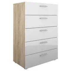 Tvilum - Cómoda 5 cajones blanco Pepe