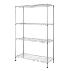 Just Home Collection - Estante de acero cromado 4 niveles 90 x 137 x 35 cm