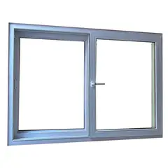 Holztek - Corredizo 2H OX-XO, S920, Marco Blanco, Cristal Simple, Vidrio Claro 110-120/120-130