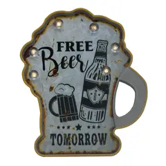 Just Home Collection - Letrero Led Beer Beige