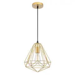 Just Home Collection - Lámpara colgante Geomet de 1 luz E27 Champagne